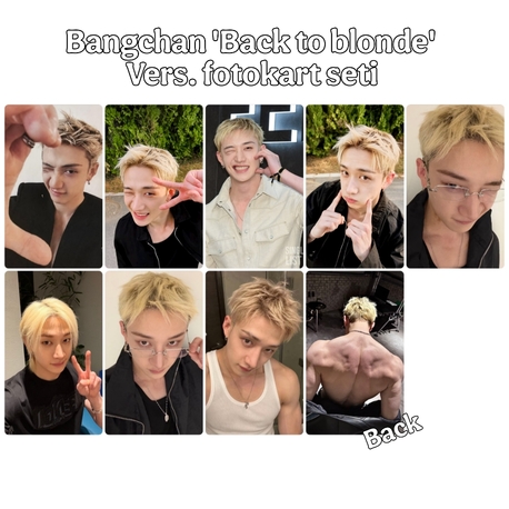 Stray kids Bangchan 'Back to blonde' fotokart seti