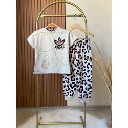 Adidas kız yazlık takım leopar
