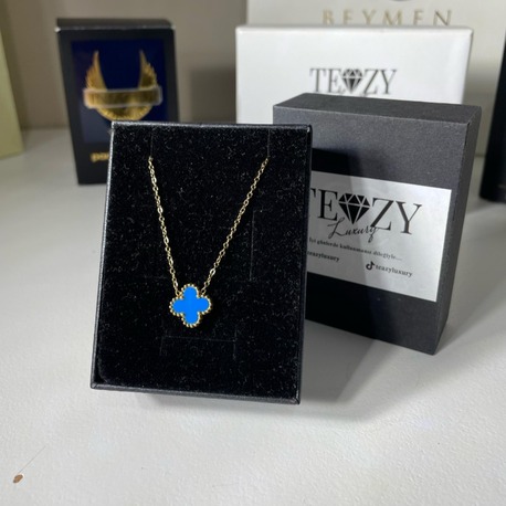 Vintage Alhambra Van Cleef kolye, 1 motif MAVİ-GOLD