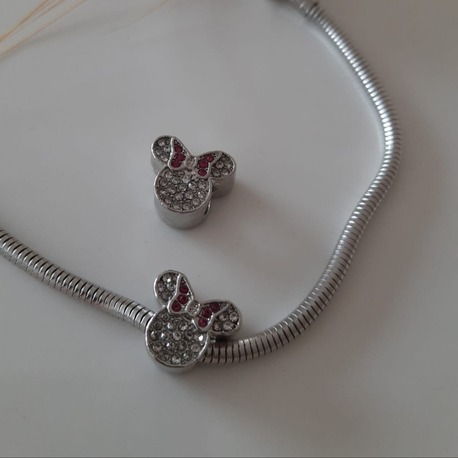 Mickey charm, Silver