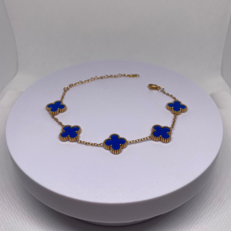 Vintage Alhambra Van Cleef bilezik, 5 motif LACİVERT-GOLD