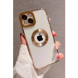 Apple Iphone 13 Kamera Lens Korumalı Renkli Çerçeveli Şeffaf Silikon Kılıf 