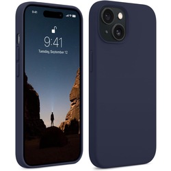 iPhone 15 Plus Uyumlu Lansman Kılıf, Kadife İç Doku, Soft Yumuşak Liquid Silikon