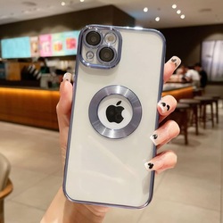 Kamera Lens Korumalı Renkli Çerçeveli Şeffaf Silikon Kılıf İphone 11