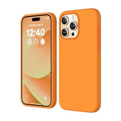iPhone 15 Plus Uyumlu Lansman Kılıf, Kadife İç Doku, Soft Yumuşak Liquid Silikon