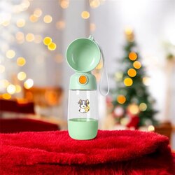 YEŞİL-Mama Hazneli Evcil Hayvan Suluğu (400 ml SU+180 ml MAMA)