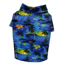 LACİVERT HAWAİ GÖMLEK