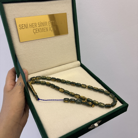 Golden rosary tespih set