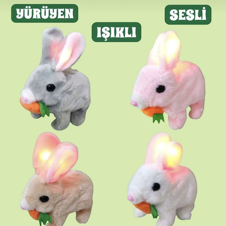 Işıklı zıplayan tavşan 