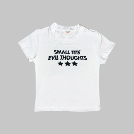Small Tits Evil Thoughts Baby Tee