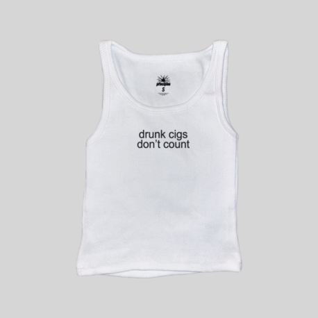 Drunk Cigs Don't Count Fitilli Askılı Üst Atlet