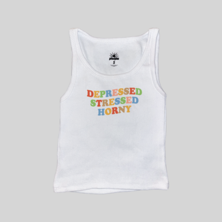 Depressed Stressed Horny Fitilli Askılı Üst Atlet