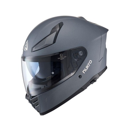 Nukro YM-853 Solid Matt Silver Kapalı Kask