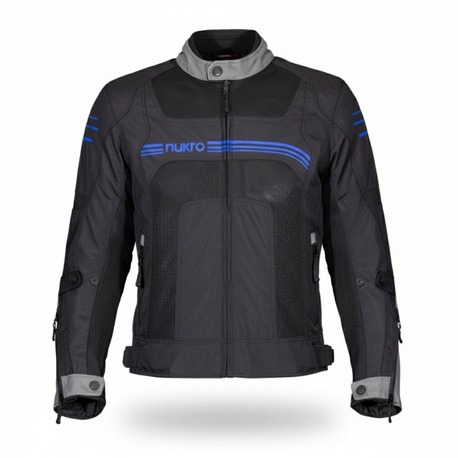 Nukrowear Guardio Mavi Erkek 3 Mevsim Motosiklet Ceketi