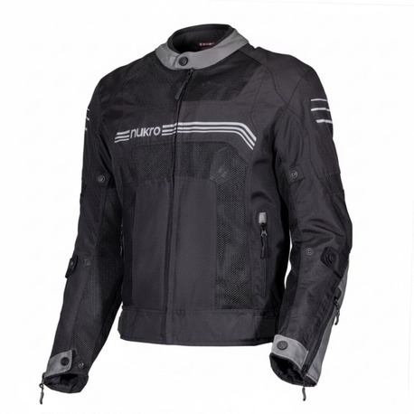 Nukrowear Guardio Gri Erkek 3 Mevsim Motosiklet Ceketi