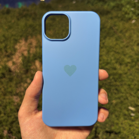 Kalp Logo Telefon Kılıfı Dağ mavisi