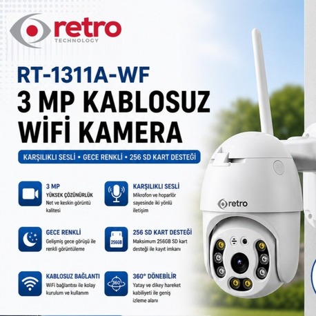 3MP Wifi Smart Pt Kamera RT-1311A-Wifi