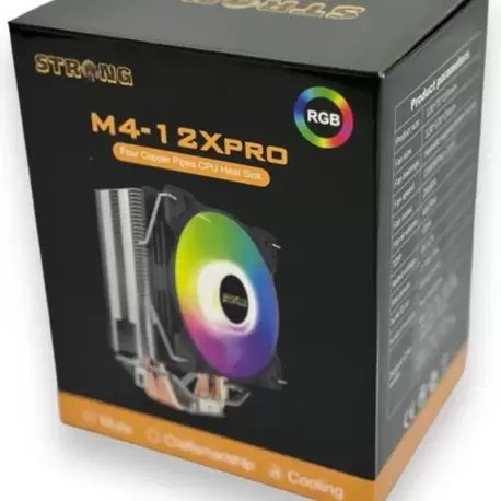 Strong M4-12XPRO 12CM Rainbow 4 Bakır Borulu 135W 4 Pin Intel/amd Kule Tipi Işlemci Cpu Fan