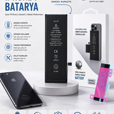 iPhone 7 Yüksek Kapasiteli Batarya (2230mAh)