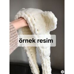 minnoş şapkalı atkı