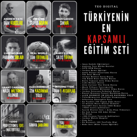 Türkiyenin En Kapsamlı Eğitim Seti