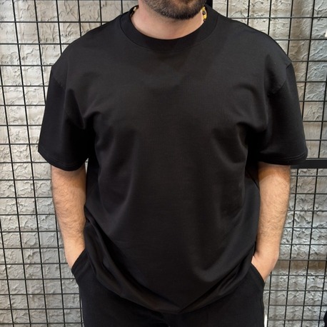 Oversize Oysho Kumaş Siyah T-Shirt