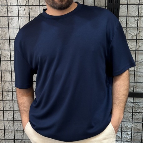 Oversize Oysho Kumaş Lacivert T-Shirt