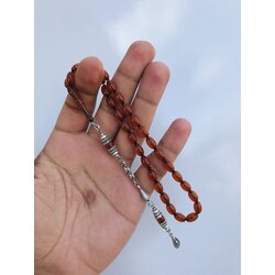 ZAR KEHRiBAR TESBiH FARiSi ATöLYESİ 6.2/10.5 MM GÜMÜŞ KAPLAMA PÜSKÜL İLE