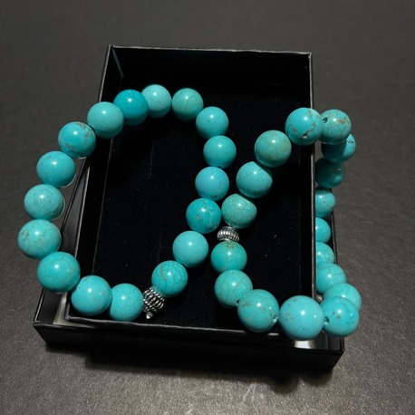 10mm Küre Doğal Turkuz Bileklik ve Küpe Seti