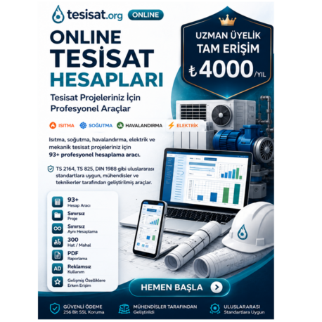 Tesisat Online Hesaplar Uzman Üyelik - 1 Yıl