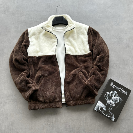 Parçalı Peluş Ceket