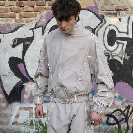 Gst Grey | Boxy Parachute Jacket