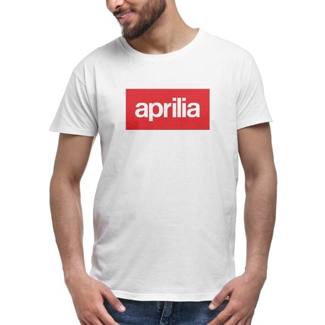 Aprilla Basic Logo Tişört - Beyaz ( Ön Sipariş )