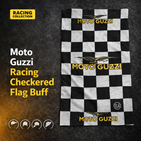Moto Guzzi Racing Buff | Checkered Flag Neck Gaiter