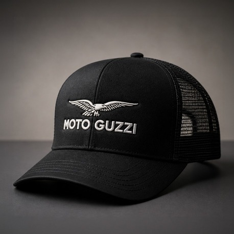 Moto Guzzi Nakışlı Siyah Trucker Şapka I ÜRETİMDE