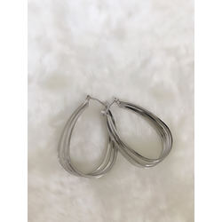 Üçlü Birleşik Oval Küpe