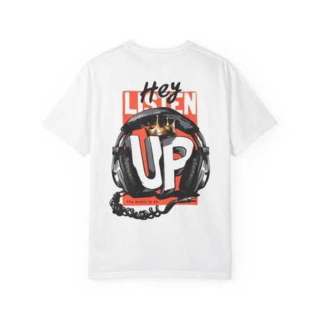 "Listen Up" White  T-Shirt