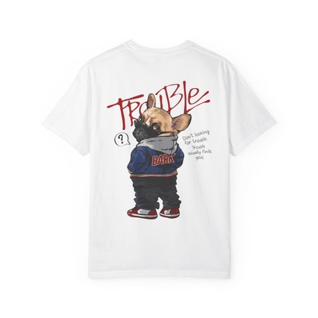 "Trouble" White T-Shirt