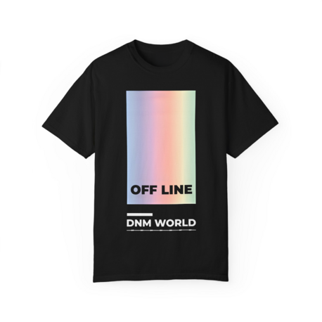 "Off Line" Black T-Shirt