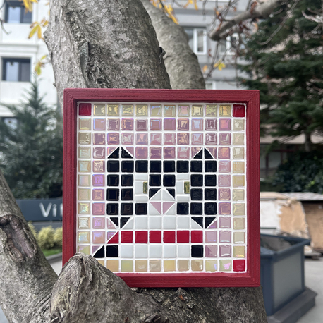 siyah beyaz kedi tablo