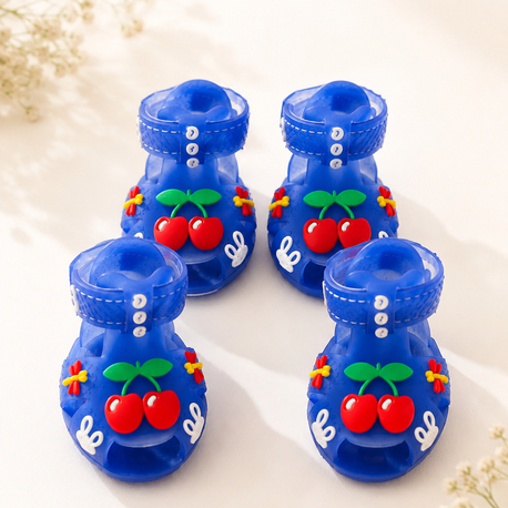  Cherry Blue Köpek Sandaleti | Kaymaz Tabanlı Yazlık Ayakkabı