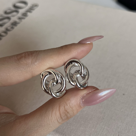 Silver Düğüm Küpe 