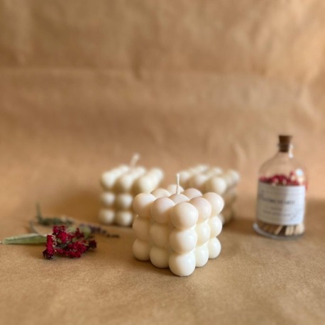 Bubble Model %100 Soya Mum Doğal Mum 