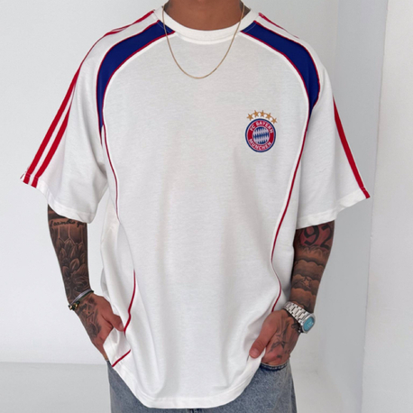 BAYERN MÜNİH RETRO OVERSİZE T-SHİRT BEYAZ