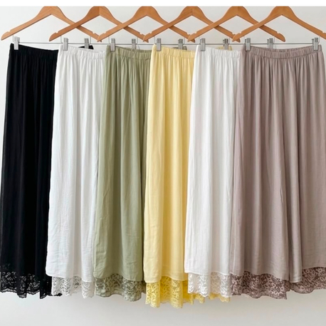 Dantel detaylı ipek pantolon