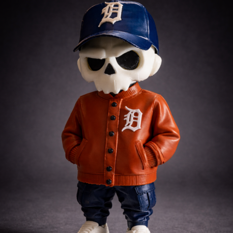 Kuru Kafa Old School Detroit Tigers Kombin Turuncu | Özel Seri Koleksiyon Ürünü Oyuncak Figür