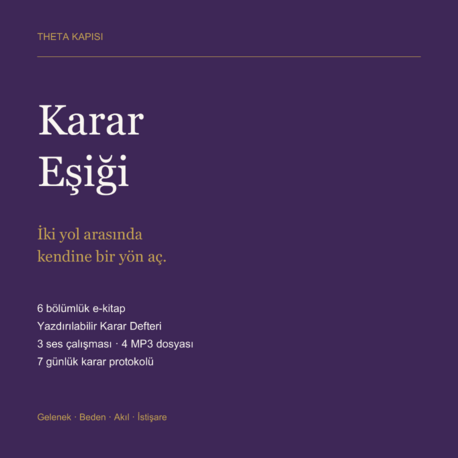Karar Eşiği | E-Kitap + Karar Defteri + 3 Ses Çalışması