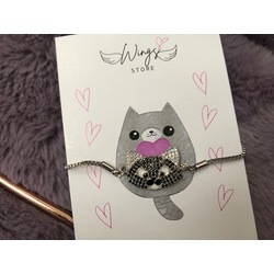 Kitty Kat Black Asansörlü Bileklik