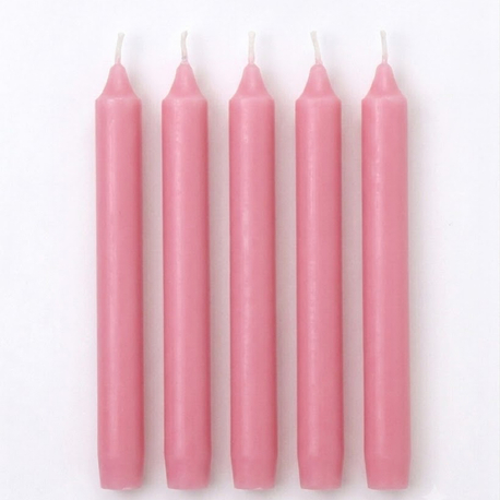 5 Adet Pembe Renk Mum