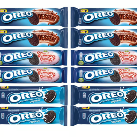 Oreo Vanilyalı & Choco Dessert & Çilekli Cheesecake 154 gr Bisküvi - 12 Adet